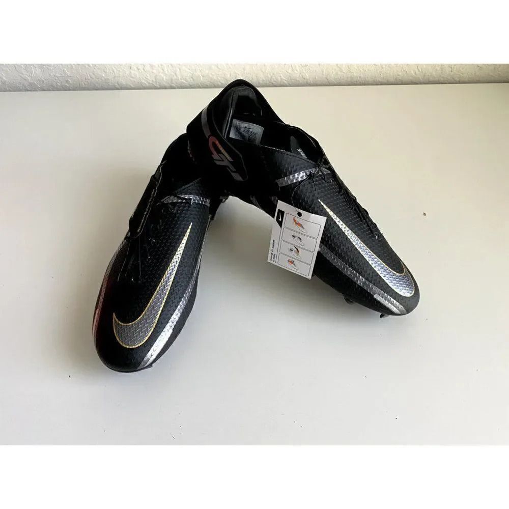 Nike Phantom GT2 Academy FlyEase FGMG Mens Sz 12 Black DH9638 007 BOX NO LID
